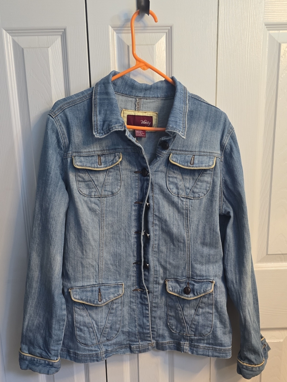 Worthington Light Blue Denim Jacket with Button Front
